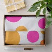 ORANJE EN PINK POLKA DOTS WEEFSEL PAPIER (Geschenk)