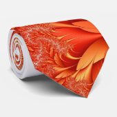 Oranje en rode fractal Kunstmatige kunstenaars Stropdas (Opgerold)