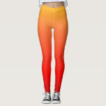 Oranje en rode Leggings<br><div class="desc">Fun- en funkachtige leggings met herfstkleuren: rood vervagen in oranje en geel. Koel leggings voor vrouwen met een  herfstkleur.</div>