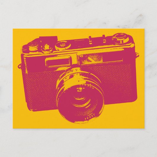 Oranje en rode Pop Briefkaart (Voorkant)
