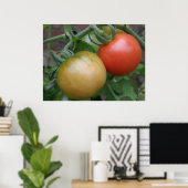 Oranje en rode tomaten afdrukken poster (Thuiskantoor)