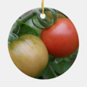 Oranje en rode tomaten keramisch ornament (Achterkant)