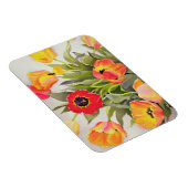 Oranje en rode tulpen magneet (Rechterzijde)