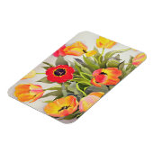 Oranje en rode tulpen magneet (Linkerzijde)