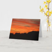 Oranje en rode wolken kaart (Gele Bloem)