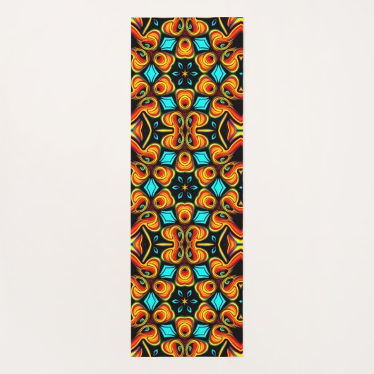 Oranje en rode yogamat (Achterkant)