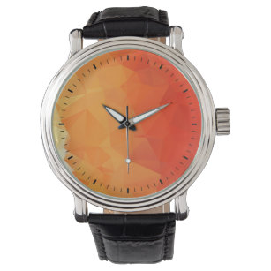 Oranje en rood Abstract Horloge