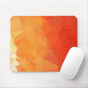 Oranje en rood geometrisch patroon muismat