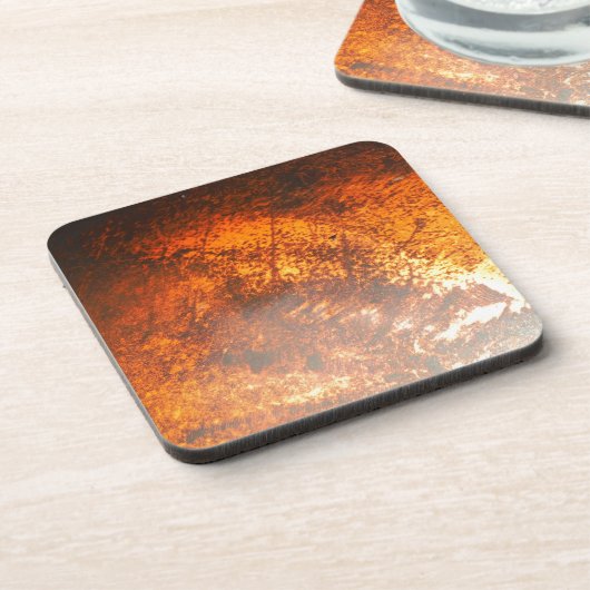 Oranje en rood Junk Yard  Truck Drankjes Onderzetter (Linkerzijde)