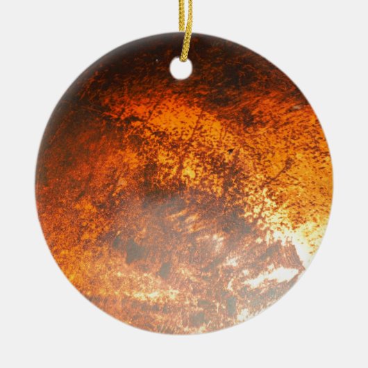 Oranje en rood Junk Yard  Truck Keramisch Ornament (Voorkant)