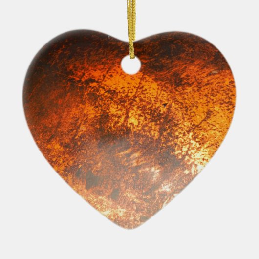 Oranje en rood Junk Yard  Truck Keramisch Ornament (Voorkant)