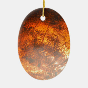 Oranje en rood Junk Yard  Truck Keramisch Ornament