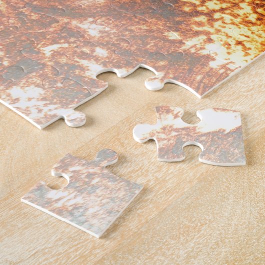 Oranje en rood Junk Yard  Truck Legpuzzel (Zijkant)