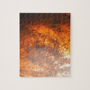 Oranje en rood Junk Yard  Truck Legpuzzel