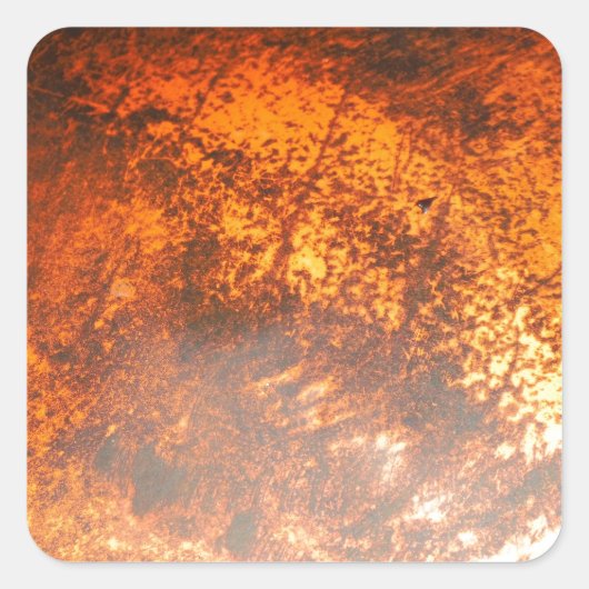 Oranje en rood Junk Yard Truck Vierkante Sticker (Voorkant)