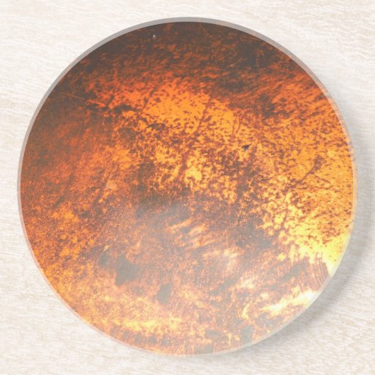 Oranje en rood Junk Yard  Truck Zandsteen Onderzetter (Voorkant)