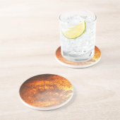 Oranje en rood Junk Yard  Truck Zandsteen Onderzetter (Zijkant)