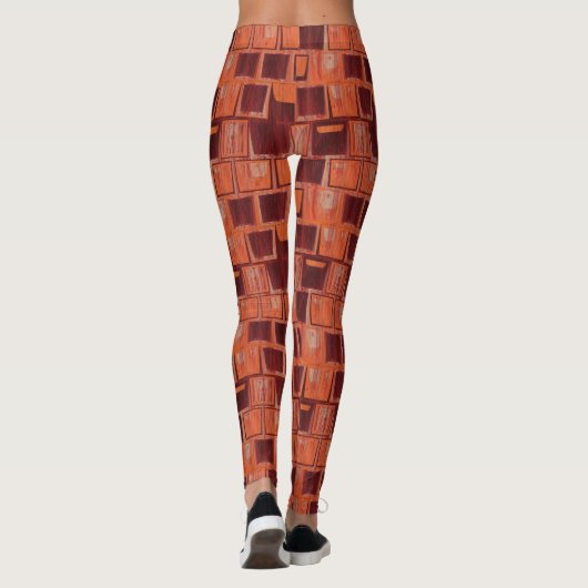 Oranje en rood leggings (Achterkant)