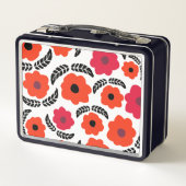 Oranje en rood Modern Floral (Achterkant)
