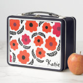 Oranje en rood Modern Floral (In situ)