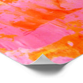 oranje en roze Abstracte kunst van de "ieders Fav" Poster (Hoek)