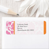 Oranje en roze Adresetiketten van het huwelijk Etiket (Insitu)