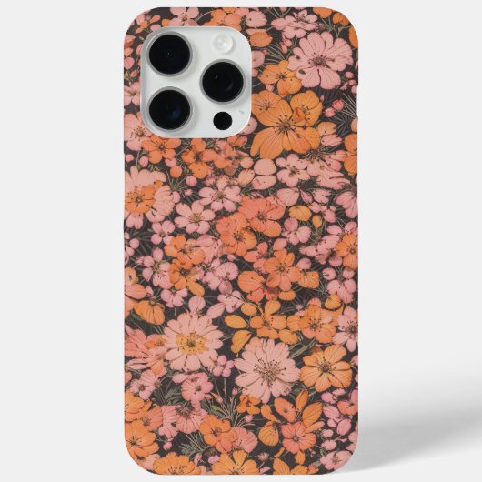  oranje en roze bloemen Case-Mate iPhone case (Achterkant)
