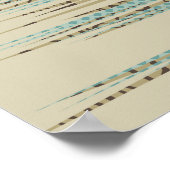 Oranje en roze  bloemen met groene bladeren poster (Hoek)