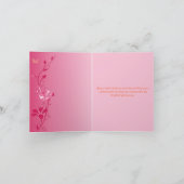 Oranje en Roze Bloemige Bedankkaart (Binnen)
