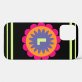 oranje en roze bloemvormen illustratie Case-Mate iPhone case (Achterkant (horizontaal))