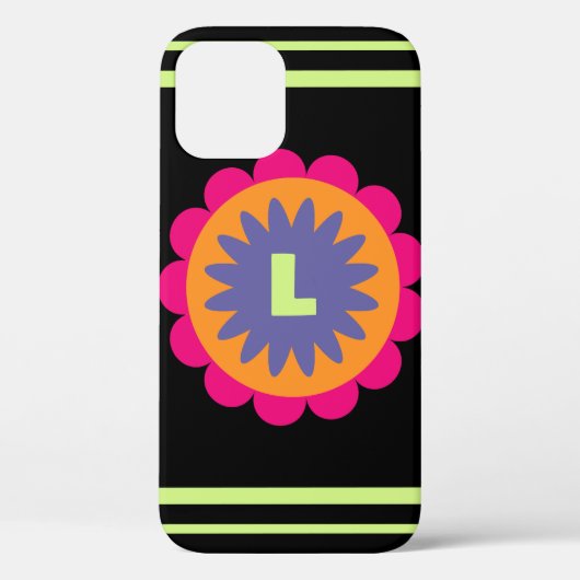 oranje en roze bloemvormen illustratie Case-Mate iPhone case (Achterkant)