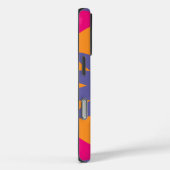 oranje en roze bloemvormen illustratie Case-Mate iPhone case (Achterkant / Rechts)