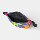 oranje en roze bloemvormen illustratie heuptasje (Open)