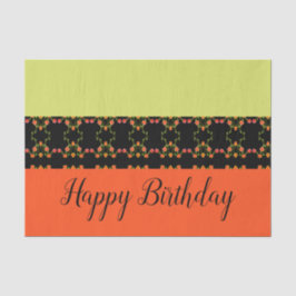 Oranje en roze bloemweefselpapier tissuepapier