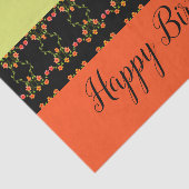 Oranje en roze bloemweefselpapier tissuepapier (Detail)