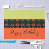 Oranje en roze bloemweefselpapier tissuepapier (Craft)