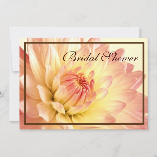 Oranje en Roze Bridal Shower-uitnodigingen Kaart (Voorkant)