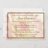 Oranje en Roze Bridal Shower-uitnodigingen Kaart (Achterkant)