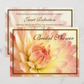 Oranje en Roze Bridal Shower-uitnodigingen Kaart (Voorkant / Achterkant)