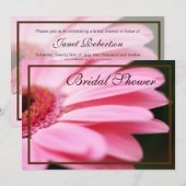 Oranje en Roze Bridal Shower-uitnodigingen Kaart (Voorkant / Achterkant)