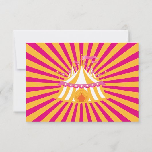 Oranje en roze carnaval Hartelijk dank Bedankkaart (Achterkant)