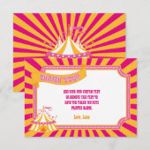 Oranje en roze carnaval Hartelijk dank Bedankkaart (Voorkant / Achterkant)