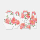 Oranje en roze Dahlia Flowers Wedding Bedankdoosjes (Uitgevouwen)