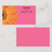 Oranje en Roze Gerber Daisy Advice for the Bride Advieskaart (Voorkant / Achterkant)
