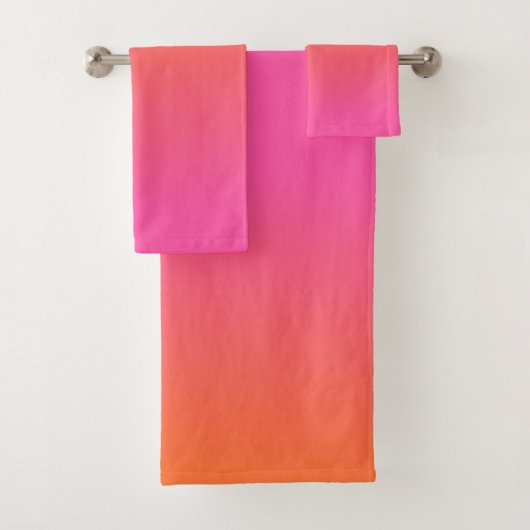 Oranje en Roze gradiënt Bad Handdoek (Insitu)