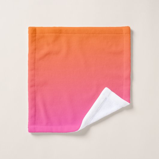 Oranje en Roze gradiënt Bad Handdoek (Wasdoekje)