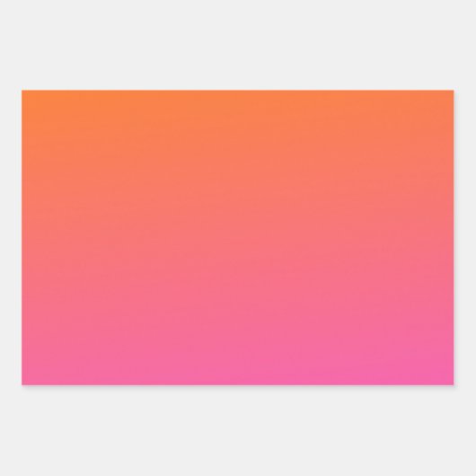 Oranje en Roze gradiënt Inpakpapier Vel (Voorkant 3)