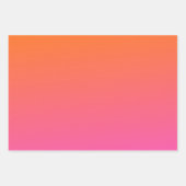 Oranje en Roze gradiënt Inpakpapier Vel (Voorkant 2)