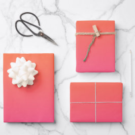 Oranje en Roze gradiënt Inpakpapier Vel