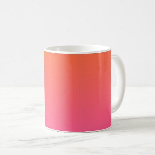 Oranje en Roze Gradiënt Koffiemok (Voorkant rechts)